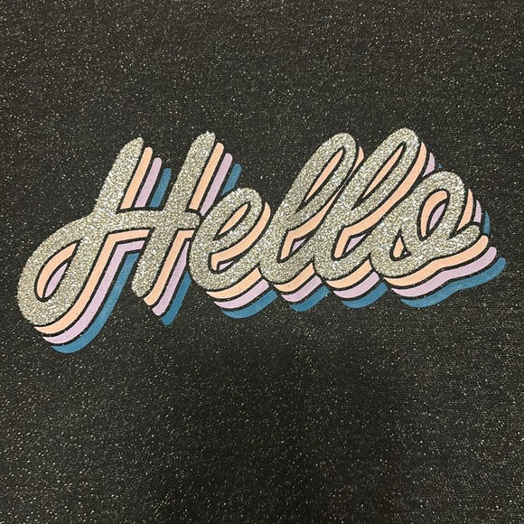 Old Navy Hello Sparkly Sweater EUC - Picture 2 of 5